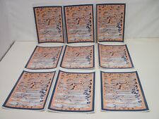 SABENA   9 Affichettes  : Avions  BELGIQUE Airplanes History 1923-2001