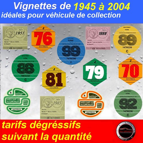Vignette pare brise - pare-brise, année