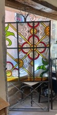 portillon de jardin en vitrail