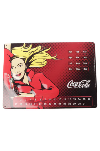 Coca cola calendrier - coca, métal