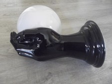 Lampe main céramique et opaline année 70-80 vintage design XX