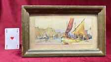 NAVY PAINTING BOAT SAILBOAT FISHING SAINT TROPEZ VAR PROVENCE ALPES COTE D'AZUR