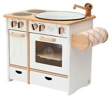 Drewart Cuisine pour Enfants Jouet de Jeux Bois Massif Blanc