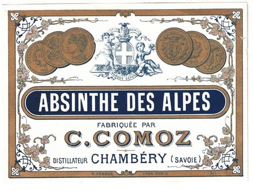 Ancienne étiquette absinthe - étiquette,