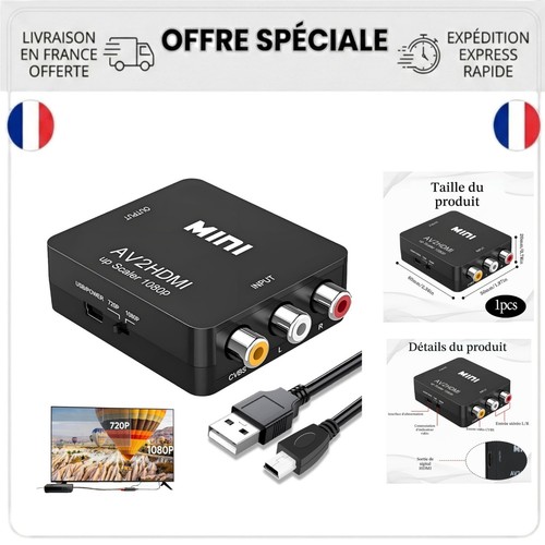 Adaptateur rca vers hdmi 1080p - adaptateur,