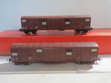 P200 / BEAU LOT DE 2 WAGONS FRET MARCHANDISES TYPE " GAS " : A VOIR !