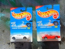 Hot Wheels #496 RED 308 GTS #497 WHITE Ferrari Testarossa 5 SPOKE WHEELS READ!!