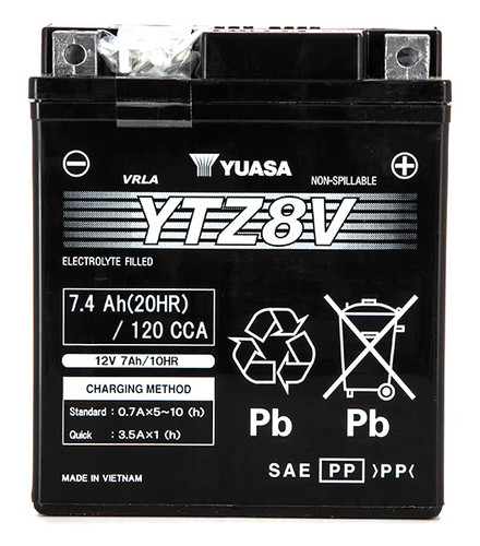 Batterie yuasa ytz8 - ytz8-v, sla-agm