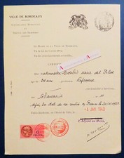 ● City of Bordeaux 1943 Maria del Pilar reviewer attestation rue Chantecrit
