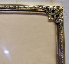 cadre ancien doré + verre