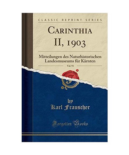 Carinthia 1903 vol 93 - carinthia,