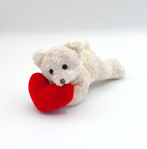 Peluche ours blanc écru