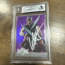 Chris Hemsworth SIGNED Thor 2017 Marvel Ragnarok PMG Purple Gems BGS BAS AUTO