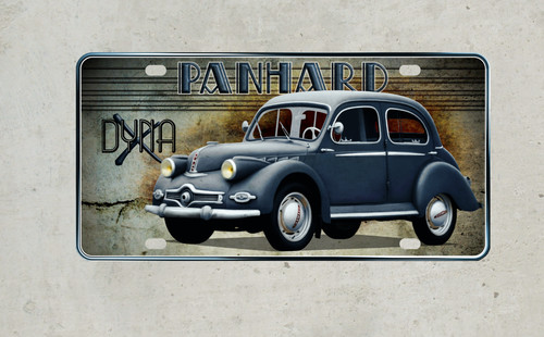 Panhard dyna plaque alu - x,