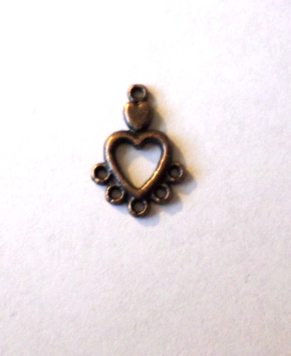 Breloque cuivree coeur 13 - breloque, 19
