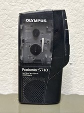 Olympus Pearlcorder S710 MicroCassette Voice Recorder Dictaphone Dictation BLACK