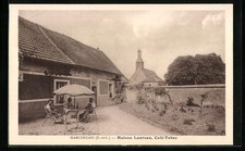 Old postcard Marchezais, Maison Laureau, Café-Tobac 