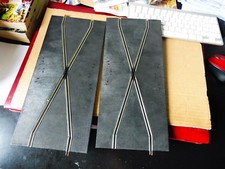 lot de 2 droites scalextric - rails en croix - CMMT47