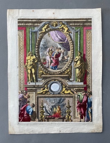 Cheminée trumeau gravure - trumeau,,