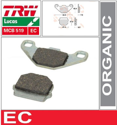 Plaquettes frein avant trw - plaquettes,