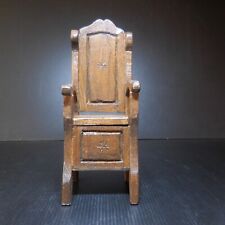 Handmade Wooden Miniature Chair Furniture Restoration Middle Ages N8748