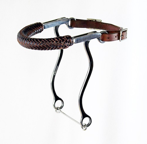 Hackamore cuir tressé - cuir,