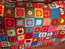 PLAID  COUVERTURE GRANNY FAIT