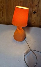 Table lamp with lampshade Lichtsack weighted foot fabric orange