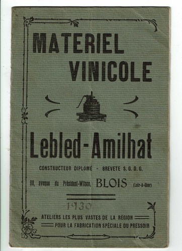 Catalogue matériel vinicole - catalogue,