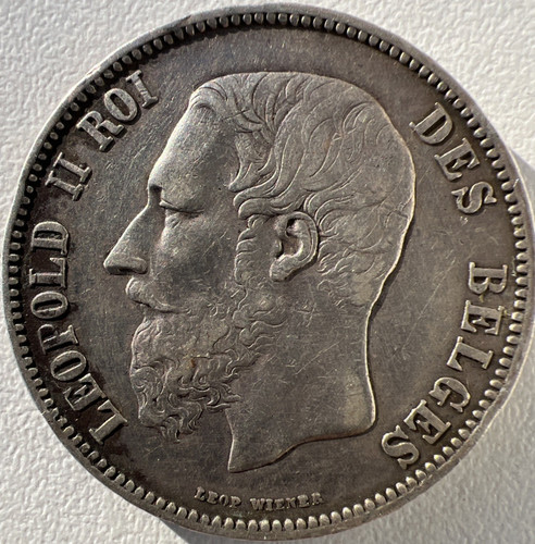 Pièce argent belgique 5 - argent, de