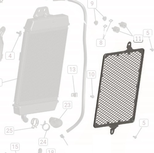 Grille protection radiateur - grille,