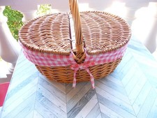 Picnic Panier  de pique nique Avec Couvercle À Anses 41 cm