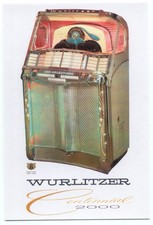 Wurlitzer Jukebox Continental 2000 Advertising Postcard