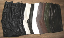 12 Getr. pour Femmes Pantalon en Cuir (N) IN versch. Tailles et Couleurs - Lisse