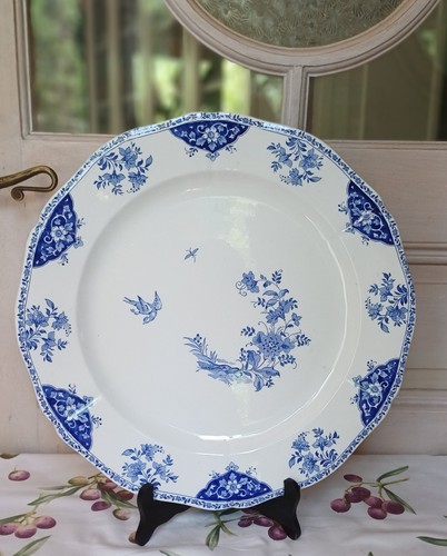 Grand plat faïence gien - grand,