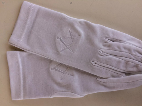 Gants coton brodés - , franc