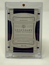 Eddie Mathews 2022 National Treasures Legendary Jumbo Materials Booklet 01/10