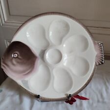 Longwy Earthenware Oyster Plate Copenhagen Model 1900/1960 No.3