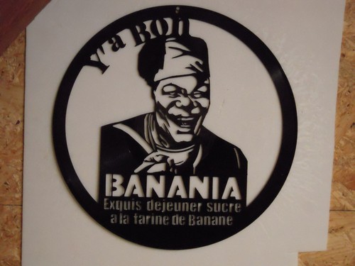 Banania découpé sur disque - ,