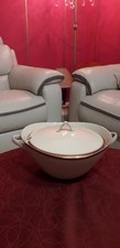 Art Deco ZEH Scherzer Ancienne Soupière Legumier En Porcelaine Beige Et...