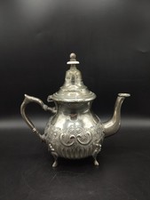 Ancienne théière marocaine, Théière orientale, Vintage, Métal, Estampillée