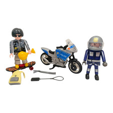 nice motorcycle base police + bandit 70502 Playmobil (police station, policeman) 1151