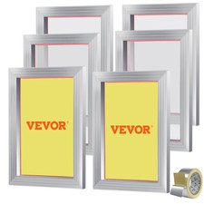 VEVOR 6 Cadres de Sérigraphie en Alu Kit de Sérigraphie 25,4x35,6 cm Mailles 110