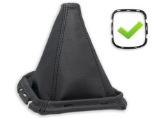 POUR NISSAN NAVARA D40 2005-2009 SOUFFLET LEVIER DE VITESSE CUIR NOIR + CADRE