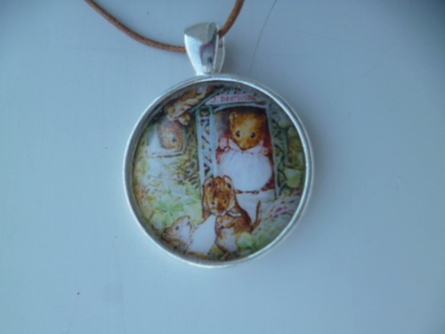 Collier argent cabochon - collier,