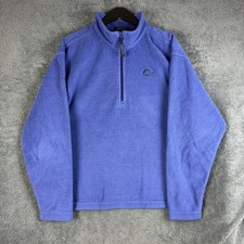 Vintage Lowe Alpine Fleece Mens XL Purple Aleutian Made In Ireland 1/4 Zip