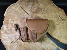 Sacoche De Selle Diablo Marron Clair Avec Porte-Gobelet En Cuir #101