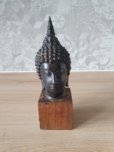 Tête bouddha bronze - tête, de