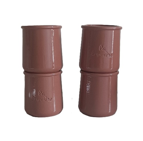 Pots yaourt marron - 4, la