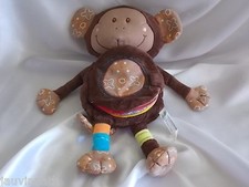 Doudou livre, singe, grelot